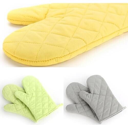 Cotton Oven Mitt Heat Proof Resistant Protector Kitchen Cooking Pot Holder Glove Non-slip microwave gloves baking BBQ Oven mitts