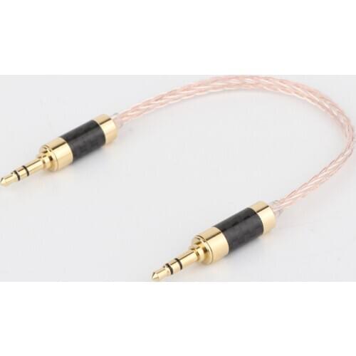 Preffair 3.5MM to 3.5MM male AUX Cable Car AUX cable gold plated carbon fiber 3.5mm male connector 1607AC cable