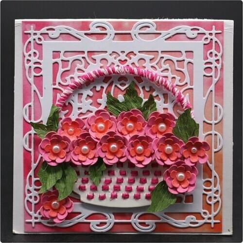 Scrapbook Metal Cutting Dies For Scrapbooking FLOWER BASKET Stencils DIY Paper Album Cards Making Embossing Die Cut Cuts Cutter