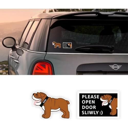 Cute bulldog car sticker decoration animal picture car styling For BMW MINI Cooper S JCW f54 f55 f56 f60 r55 r56 r60 r61 clubman