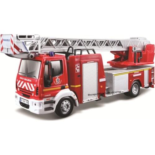 Bburago 1/50 Emergency Force Iveco Magirus 150E 28 model Alloy Luxury Vehicle Diecast Cars Model Toy Collection Gift