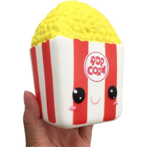 Cartoon Popcorn Slow Rising Squeeze Toy Food Shape Squishy Decompression Toy Children Kids Stress Reliever Toys Brinquedos