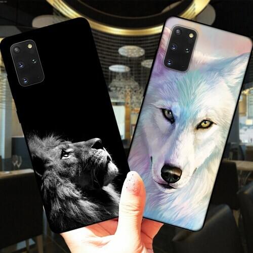 Cute Cartoon Fierce Tiger Lion Black Soft Silicone Case Cover For Samsung NOTE 20 Ultra 5G Note 10 Lite 9 8 J330 J530 J4 J6 Plus