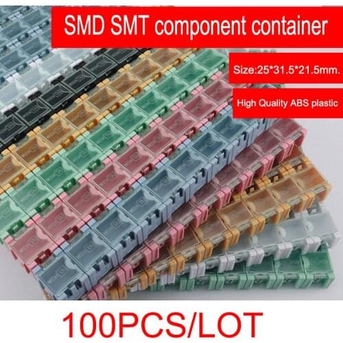 NOVFIX 100pcs/lot SMD SMT component container storage boxes electronic case kit the 1# Automatically pops up patch box