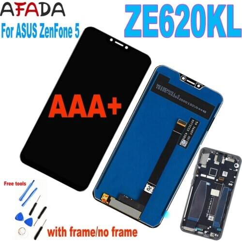 Original 6.2" For Asus Zenfone 5 2018 Gamme ZE620KL LCD Display Touch Screen Panel Digitizer Frame For Zenfone 5Z ZS620KL X00QD