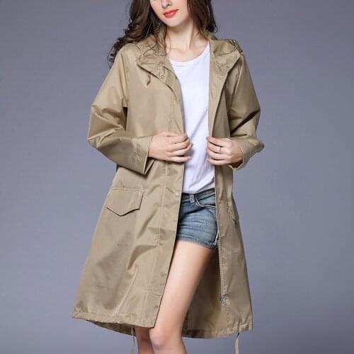 Autumn Women Soild Baisc Rain Jacket Outdoor Waterproof Windproof Coat Outwear Fall Clothes For Women Cortavientos Mujer