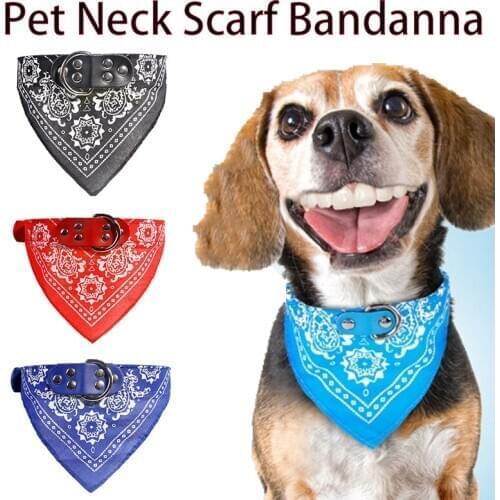 Fahsion Pet Bandanna Cat Dog Puppy Printed Collar Adjustable Kitten Puppy Neck Scarf Pet Clothing Neckerchief Pet Accessories