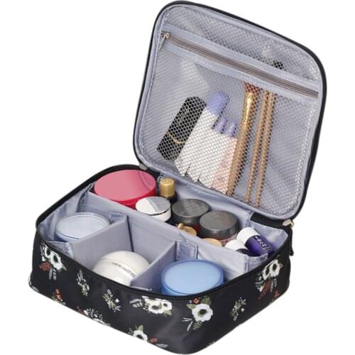 Portable Makeup Storage Bag Cosmetic Case Double Zipper Women Travel Organizer Waterproof Makeup Bags Toiletry Kits