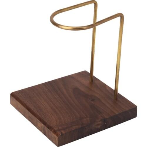 Manual Pour Over Drip Coffee Filter Cup Wood Bracket Tea Leaf Stand Rack Hand-Washed Coffee Filter Cup Holder Coffee