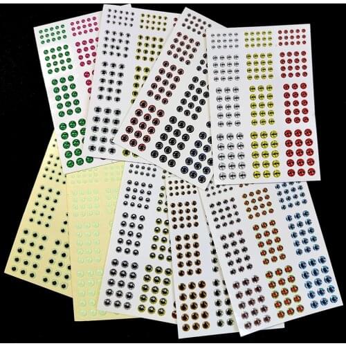 Fishing Lure Eyes 183pcs Assorted Luminous Fly Fishing 3D Simulation Artificial Fish Eyes 3mm 4mm 5mm 6mm