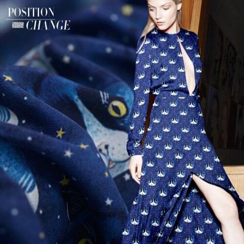 Digital inkjet silk crepe de chine fabric soft silk fabric for dress crepe fabric 100 silk fabric wholesale silk cloth