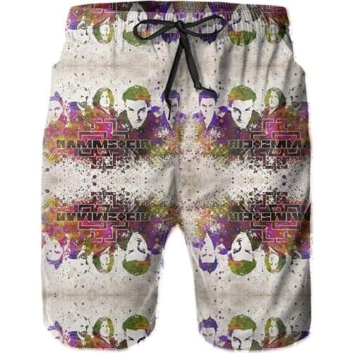 Summer Men Beach Short Breathable Quick Dry Humor Graphic R320 running Till And Lindemann 1 Male Shorts