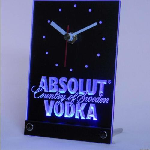 Tnc0475 Absoult Vodka Sweden Bar 3D LED Table Desk Clock