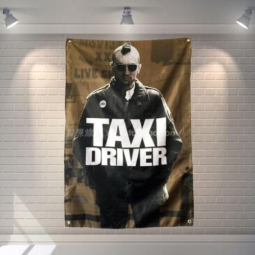 "Taxi Drivers" Classic Movies Cloth Flag Banners & Accessories Bar Billiards Hall Studio Theme Wall Hanging Decoration