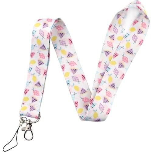 Funny Fruits Funny art Lanyard Neck Key Strap for Phone Keys ID Card Cartoon webbings ribbons