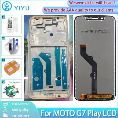AAA Quality For Motorola Moto G7 Play XT1952 LCD Display With Touch Screen Frame 5.7" Digitizer Brazilian Version Replacement