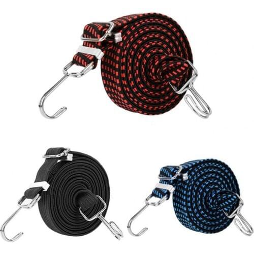 1pc MTB Mountain Bike Motorcycle Cycling Luggage Stacking Binding Rope Elastic Cord Strap Fixed Band Hook Bicycle Accessories