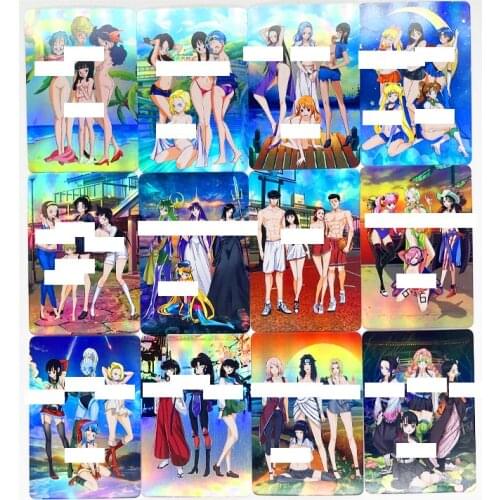 12pcs/set Dragon Ball Z Sailor Moon Saint Seiya ONE PIECE SLAM DUNK Nude Heroes Battle Card Ultra Instinct Game Collection Cards