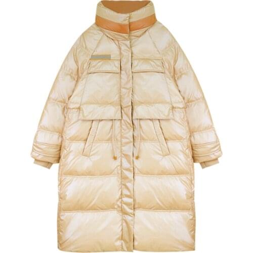 2021 Long Winter Jacket and Coat for Women White Duck Down Coats Famale New Warm Long Parkas Ladies Chaquetas Para Mujer SQQ170