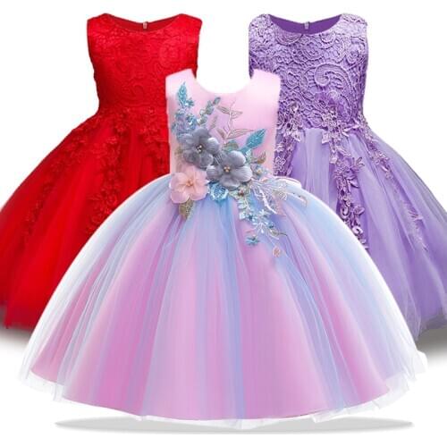 2020 Summer Toddler Girls Dress Children Princess Dress For Girls Party Dress Christmas Costume For Kids Clothing 3 4 5 6 7 Year