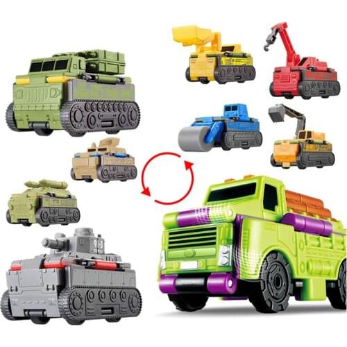 2021 Deformation Car Toy Police Military Tank Double-Sided Transformation Model Vehicle Educational Toys Child Boys Gift CT0345