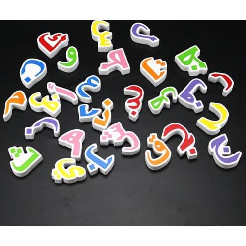 3D Wooden Learn Arabic Alphabet Color Building Blocks Children Toy Jigsaw Educational Montessori Wood Block Funny Games Baby Toy