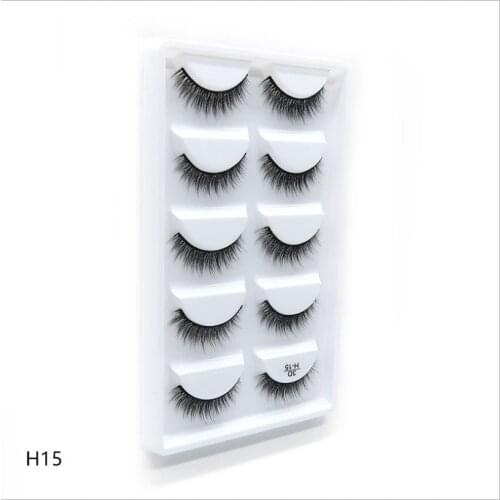 5 pairs Mink Hair natural false eyelashes fake lashes long makeup 3d mink lashes eyelash extension eyelashes for beauty