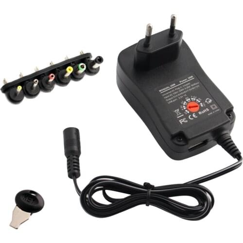Power Suppply adapter, 8 diffrent interface,Adjustable Voltage, For Led Light Strip Lamp,Power Adapter 30W Universal Charger