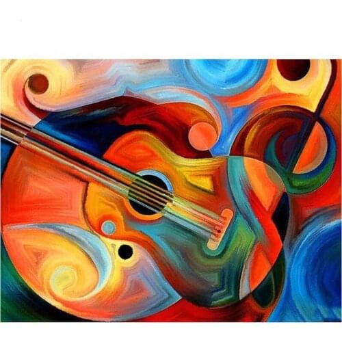5D DIY Diamond Painting 100% Full Square/Round Drill "Color guitar" Diamond Embroidery Cross Stitch 3D Decor A22477