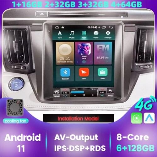 2 Din Android Car Stereo Autoradio Tesla Style For Toyota Rav4 2014-2018 Car Radio Multimedia Player GPS Navi Head Unit Carplay