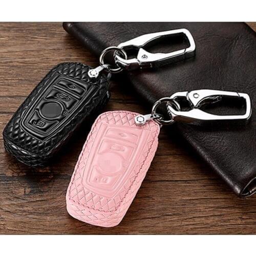 Car Genuine Leather Key Cover Case Bag For BMW F30 E90 E88 E86 E93 E87F10 F15 M3 M1 2 3 5 Series X1 X3 X4 X5 X6 Z4 GT CarStyling