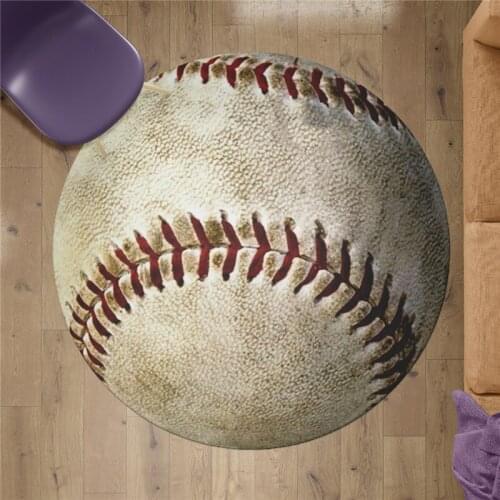 Baseball carpet Square Anti-Skid Area Floor Mat 3D Rug Non-slip Mat Dining Room Living Room Soft Bedroom Carpet 03