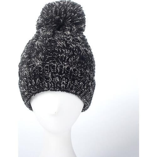 Charmwood Womens Winter Beanie Hat with Pompom Twist Knit Cap Beanies Thick Warm Skull Hat Adult Girls Female