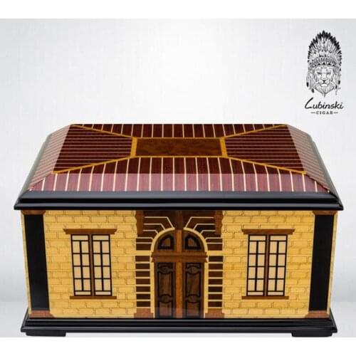 LUBINSKI Cedar Wood Cigar Cigarette Humidor W/Humidifier Hygrometer Case Holder Big Capacity Box Fit Cohiba Tobacco Storage Tool