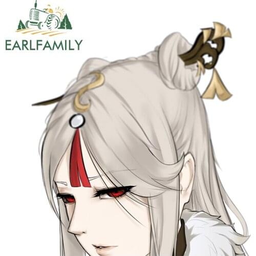 EARLFAMILY 13cm x 12.2cm for Genshin Impact Car Stickers Creative Decals JDM Accessories Trunk Skateboard Waterproof DIY Goods