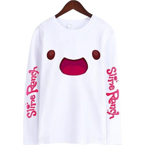Anime Slime Rancher Shirt Crew Neck Women Mens Shirt Long Sleeve Tshirt Harajuku Streetshirt Simulation Game Fashion Clothes