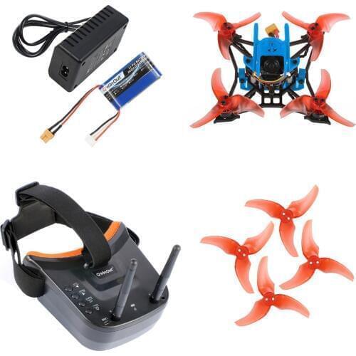 JMT RTF Kit T100 DIY RC Drone 2.5 Inch 100mm Indoor FPV Racing Drone LST-009 FPV Goggles Crazybee F4 PRO V3.0/ Frsky Receiver