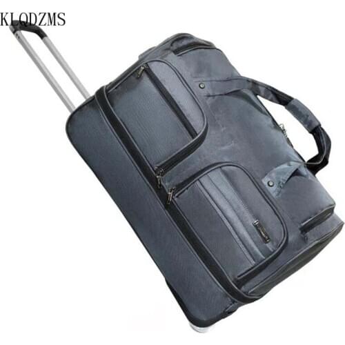 KLQDZMS 20’’24’’28 Inch Detachable Lightweight Suitcase Oxford Carry On Cabin Rolling Luggage Trolley Travel Bag For Traveler