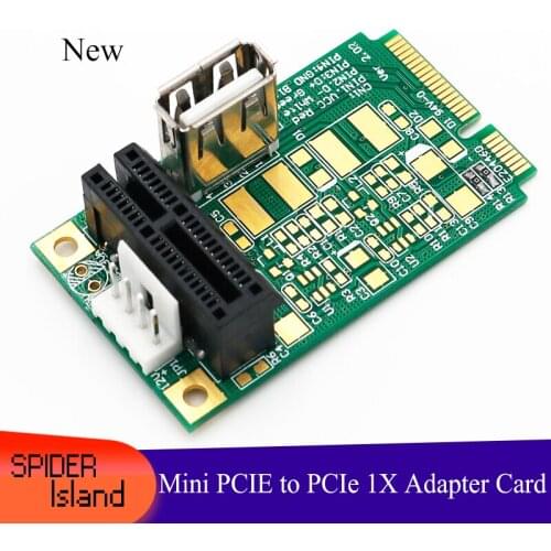 Mini PCIE to PCI express 1x Slot Adapter Card USB Connector Adapter PCI-e 4x 8x 16x