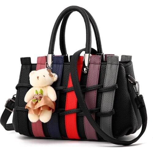 Fashion Women Handbags Tassel PU Leather Totes Bag Top-handle Embroidery Crossbody Bag Shoulder Bag Lady Simple Style Hand Bags