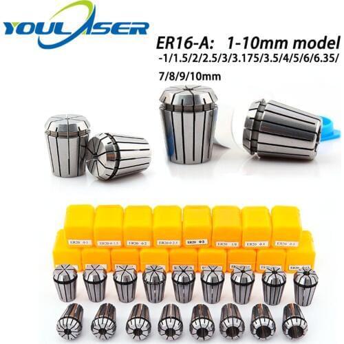 CNC Spring Collet Chuck Set ER16 1-10mm for CNC Milling Lather Tool Holder