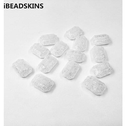 New arrival! 24x16mm 200pcs Clear crack Acrylic rectangle-shape beads for Jewelry necklace earring DIY Handmade