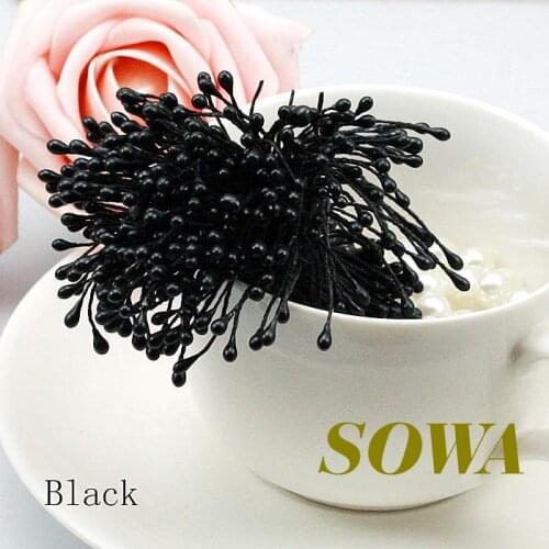 Wholesale Free Shipping 3500pcs/lot 3mm Black Color Pearl Flower Stamen Floral Stamen For DIY Cake/Wedding Decoration
