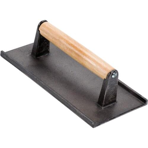 Iron Steak Weights,BBQ Heavy Weight Bacon Press with Wooden Handle for Grill ,Burgers and Sausage Sausage Maker
