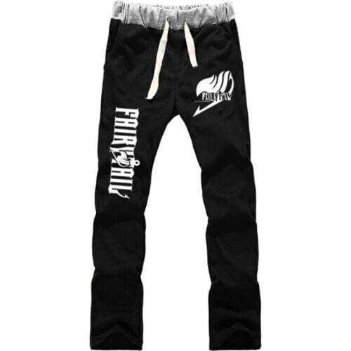 2020 Men Women Casual Pants Joggers Anime Fairy Tail Guild Logo Trousers LOVERS Pure Cotton Sweatpants Autumn Winter Cosplay