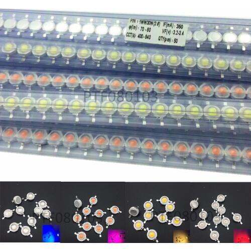 10 PCS 1W 3W LED Diode Chip High Power LEDs Light Source white warm red green yellow orange purple ice blue full spectrum 45mil