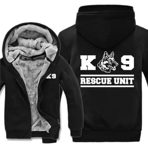 K9 Rescue Unit Hoodies Men Cool Fashion Shepherd Fireman Police Dog Printed K9 Sweatshirt Mans Jacket Hoody