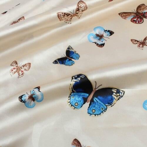 Butterfly Imitated Silk Satin Fabric Charmeuse Soft Bridal Material 150x50cm - Sold By The Half Meter