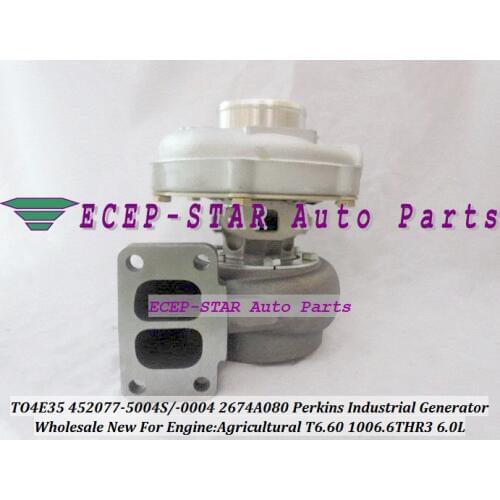 TO4E35 452077 452077-5004S 452077-0004 2674A080 Turbo For PERKIN S Agricultural Industrial Generator T6.60 1006.6THR3 6.0L