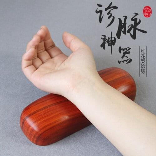 Safflower pear traditional Chinese medicine pulse diagnosis hand pillow solid wood without paint wood wrist pillow